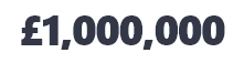 The number '£1,000,000' in a black font.