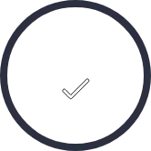 a black outline of a circle that contains a white outline of a calendar with a tick over it.
